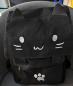 Preview: Canvas Rucksack für Damen 3D Cartoon Anime Katze Schwarz