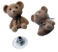 Preview: Ohrstecker Plüsch Bärchen - Ohrringe Plüschbärchen - Kragen Stecker Teddy  - Teddybär Flock