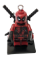 Preview: Deadpool LOZ Schlüsselanhänger Ψ Set mit Waffen Ψ Lego Motiv Handy Anhänger