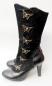 Preview: Damen Stiefel ❖ Demonia TESLA-107 Blk ❖ Microfiber-Wadenstiefel Leder