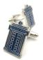 Preview: Doctor WHO ☂ Tardis Police Box ☂ Metall Manschettenknöpfe ☂ Blau Silber