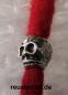 Preview: Haarschmuck Antik Silber Skull Bones Totenkopf | Bartschmuck | Dreadlocks Haarperle