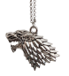 Preview: Game of Thrones Silber Halskette - Motiv Haus Winterfell - Wolf Wappen