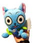 Preview: Happy Manga Figur | Kawaii Fairy Tail | Blue Happy Cat 18cm