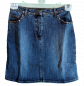 Preview: Jeans Mini Rock für Frauen ✔ blue Stretch Denim mit Nieten ✔ von  C.L.Y.S.