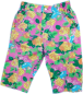 Preview: Kinder Caprihose - Jeanshose für Mädchen Rosa Bunt Rosen