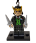 Preview: President LOKI LOZ Schlüsselanhänger Ψ Set mit Waffen Ψ Lego Motiv Handy Anhänger