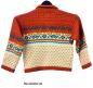 Preview: Strickjacke Kinder シ von Palomino シ Finnenmuster シ orange-weiß シ gr 92