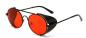 Preview: Vintage Steampunk Sonnenbrille Retro Gohtic - Metall Google Brille Rot