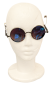 Preview: Steampunk Sonnenbrille Blaue Gläser ☣ Retro ☣ Gohtic ☣ Google Metall Brille