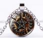 Preview: Supernatural ☢ Anti Dämonen ☢ Pentagramm Tattoo Kette ☢ Glas Cabochon