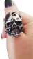 Preview: Totenkopf Skull Edelstahl Ring | Biker - Gothic | 5 Größen Auswahl