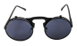 Preview: Vintage Steampunk Flip Sonnenbrille ☢  Retro Gothic Google Brille ☢ Schwarz