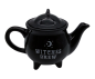 Preview: Witches Brew ★ Schwarze Keramik Teekanne ★ Hexen Teekanne