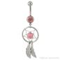 Preview: Traumfänger Bauchnabelpiercing Dreamcatcher Rosa 1.6