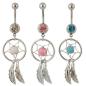 Preview: Traumfänger Bauchnabelpiercing Dreamcatcher Rosa 1.6