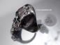 Preview: Totenkopf - Skull Gothic Ring | Kristall Augen Grün