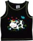 Preview: Kinder T-Shirt Tank Top Achselshirt | Schwarz | Motiv bunte Kuh | gr. 98