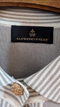 Alfredo Pauly Damen Blusenjacke GoldknöpfeTaube Größe 44