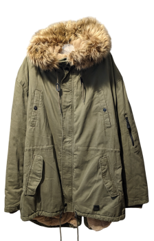 BW Fishtail Winterparka mit Futter und Kapuze oliv, Größe 6XL - 9516-Q1-21