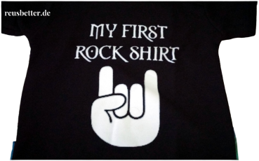 Kinder Body  シ MY First Rock Shirt  シ Schwarz