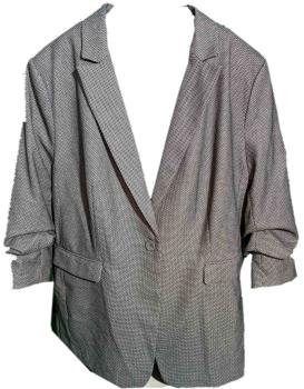 Bouclé 1 Knopf Damen Business Blazer mit Reverskragen - gr. 54 - H&M