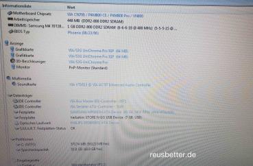 Clevo M665S Notebook ☑️ Intel Cel.1.6 GHz ☑️ incl Tasche und Software ☑️ 15,4 Zoll WXGA