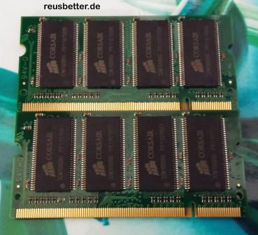 Corsair Laptop RAM VS512SD266 | 1GB (2x512MB) | PC2100 SODIMM