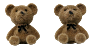 Ohrstecker Plüsch Bärchen - Ohrringe Plüschbärchen - Kragen Stecker Teddy  - Teddybär Flock