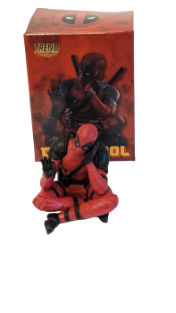 Deadpool Deko Figur Kantensitzer | Desktop -Auto Figur sitzend - mit Box