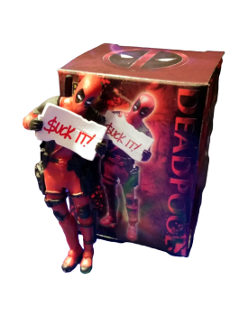 Deadpool Deko Figur Kantensitzer | Desktop Figur $UCK IT! - mit Box