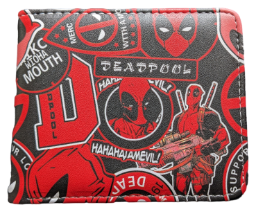 Unisex Geldbörse Klappgeldbörse Deadpool Motiv Kunstleder Portemonnaie