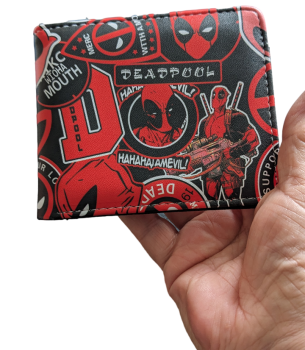 Unisex Geldbörse Klappgeldbörse Deadpool Motiv Kunstleder Portemonnaie