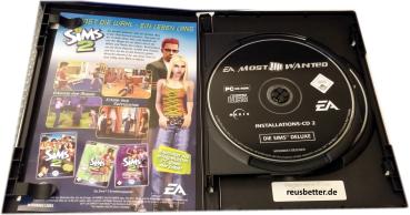 Die SIMS Deluxe  | EA Games Most Wanted | 2 PC DVD Box