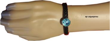 Doctor Who GALLIFREYAN | Time Lord | Snap Leder Armband | Glascabochon Farbwahl