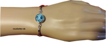 Doctor Who GALLIFREYAN | Time Lord | Snap Gliederarmband Silber | Cabochon Farbwahl