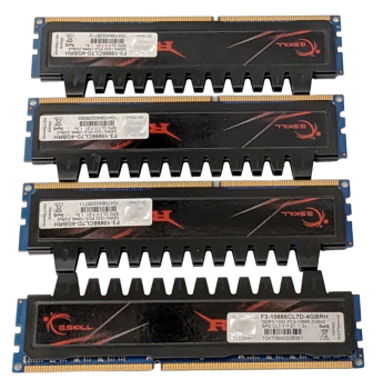 G-Skill F3-10666CL7D-4GBRH Ripjaws DDR3-1333 CL7-7-7 1.50V 16GB (4x4)