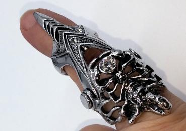 Gliederring ☠ Scorpion ☠ altsilber ☠ Gothic Ring