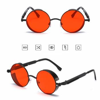 Steampunk Sonnenbrille ☣ Retro ☣ Gohtic ☣ Google Metall Brille ☣ Rot