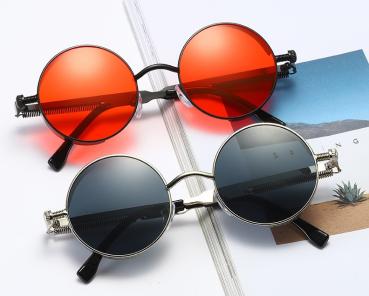 Steampunk Sonnenbrille ☣ Retro ☣ Gohtic ☣ Google Metall Brille ☣ Rot