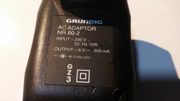 Grundig AC Adaptor NR 60-2 | 6V 600mA Netzteil