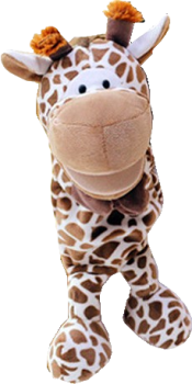 Handspielpuppe Giraffe シ Handpuppe mit Klappmaul シ weiß-braun