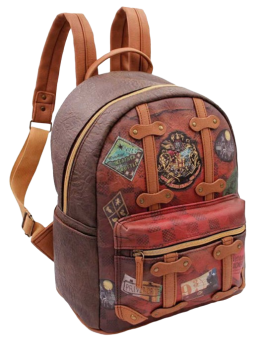 Harry Potter - Rucksack - Patches in Brauntönen - PU Leder