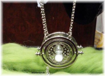 Harry Potter✐ Hermines Zeitumkehrer ✐ Silber ✐ Zeitwandler Halskette Sanduhr