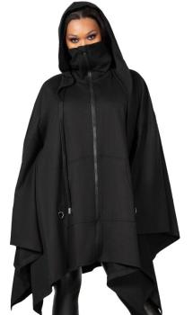 KILLSTAR - Damen Kapuzenmantel - Poncho- Lightworks Cloak L XXL