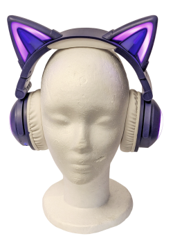 Katzen Ohren Bluetooth-Kopfhörer | LED Wireless Gaming Headset | Kopfhörer für Smartphones/Laptop/Tablet