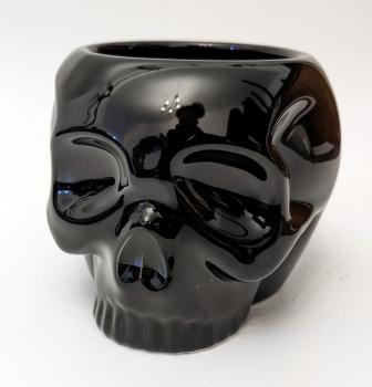 Killstar Keramik Kaffee -Teebecher Totenkopf Schwarz