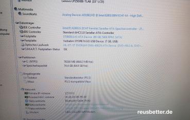 Lenovo ThinkPad R60 | 9456-HTG Notebook | IntelCore 2x1.66GHz | 80GB HDD | 15 Zoll