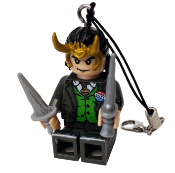 President LOKI LOZ Schlüsselanhänger Ψ Set mit Waffen Ψ Lego Motiv Handy Anhänger