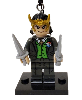 President LOKI LOZ Schlüsselanhänger Ψ Set mit Waffen Ψ Lego Motiv Handy Anhänger